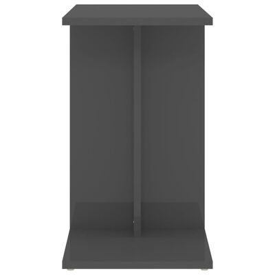 vidaXL Príručný stolík, lesklý sivý 50x30x50 cm, kompozitné drevo