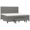vidaXL Boxspring posteľ s matracom tmavosiv&aacute; 200x200 cm l&aacute;tka