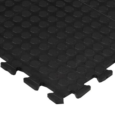 vidaXL Gumová podlahová dlaždica čierna 12 mm 90x120 cm