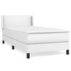 vidaXL Boxspring posteľ s matracom biela 100x200 cm umel&aacute; koža