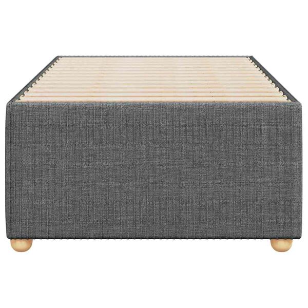 vidaXL Posteľ bez matraca tmavosivá 90x200 cm látka