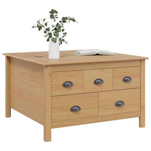 vidaXL Konferenčn&yacute; stol&iacute;k so z&aacute;suvkou Medov&aacute; hned&aacute; 79.5 x 79.5 x 49 cm