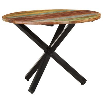 vidaXL Jedálenský stôl okrúhly 100x100x75 cm masívne recyklované drevo