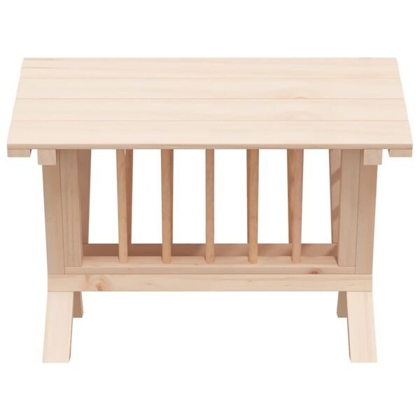 vidaXL Kŕmidlo na seno pre kr&aacute;liky 44x33x33 cm jedľov&yacute; mas&iacute;v