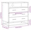 vidaXL Skrinka so zásuvkami, čierna 70x41x70 cm, kompozitné drevo