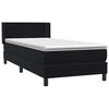 vidaXL Posteľný rám boxspring s matracom čierny 80x220 cm zamat