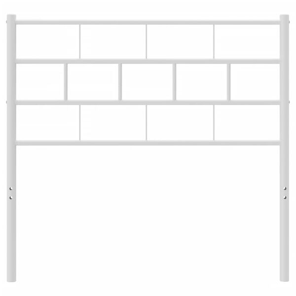 vidaXL Kovové čelo postele biele 90 cm