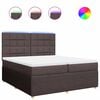 vidaXL Boxspring posteľ s matracom tmavohned&aacute; 200x200 cm l&aacute;tka