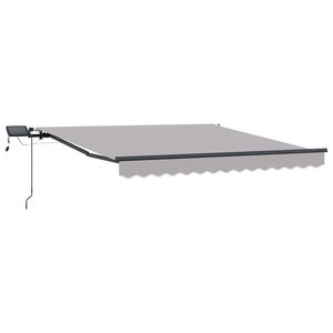 vidaXL Sklopn&aacute; mark&iacute;za Svetlosiv&aacute; 300 x 250 cm Tkanina a hlin&iacute;k