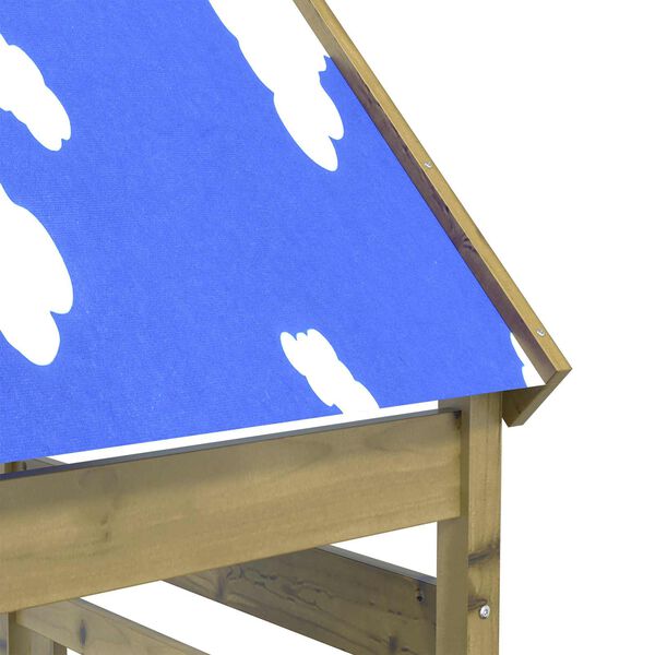 vidaXL Hern&aacute; veža Hned&aacute; 52,5 x 85 x 265 cm Mas&iacute;vne impregnovan&eacute; drevo