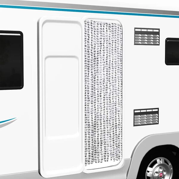 vidaXL Záves proti hmyzu, svetlo a tmavosivý 56x185 cm, ženilka