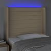 vidaXL Čelo postele s LED kr&eacute;mov&eacute; 93x16x118/128 cm l&aacute;tka