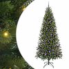 vidaXL Umel&yacute; vianočn&yacute; stromček s 300 LED-i Zelen&aacute; 210 cm PE a PVC