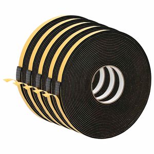 vidaXL Samolepiaca penov&aacute; p&aacute;ska 5 ks Čierna 15mm x 10m CR Pena