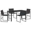 vidaXL Z&aacute;hradn&yacute; jed&aacute;lensk&yacute; set 5 pcs Čierna 140 x 70 x 73 cm