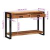 vidaXL Konzolov&yacute; st&ocirc;l Hned&aacute; 120 x 33 x 75 cm Pevn&eacute; ak&aacute;ciov&eacute; drevo