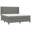 vidaXL Boxspring posteľ s matracom tmavosiv&aacute; 160x200 cm l&aacute;tka