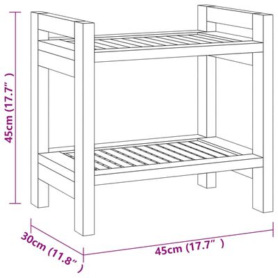 vidaXL Príručný stolík do kúpeľne 45x30x45 cm, tíkový masív