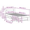 vidaXL R&aacute;m postele Biela 100 x 200 cm Mas&iacute;vne borovicov&eacute; drevo