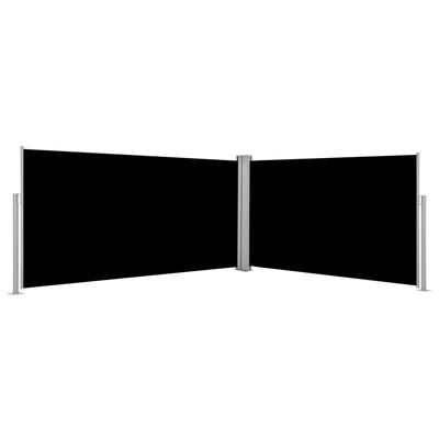 vidaXL Zaťahovacia bočná markíza, čierna 160x600 cm
