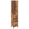 vidaXL Highboard Star&eacute; drevo 34,5 x 34 x 180 cm Kompozitn&eacute; drevo