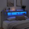 vidaXL Čelo s LED siv&aacute; sonoma 220x18,5x103,5 cm kompozitn&eacute; drevo