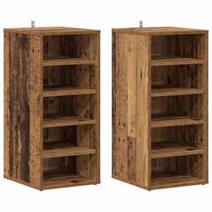 vidaXL Skrinky na top&aacute;nky 2 ks star&eacute; drevo 32x35x70 cm drevotrieska