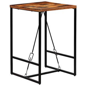 vidaXL Barov&yacute; st&ocirc;l, recyklovan&yacute; mas&iacute;v 70x70x106 cm