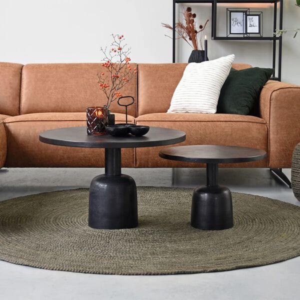 LABEL51 Koberec Jute okr&uacute;hly 180x180 cm XXL vojensk&yacute;