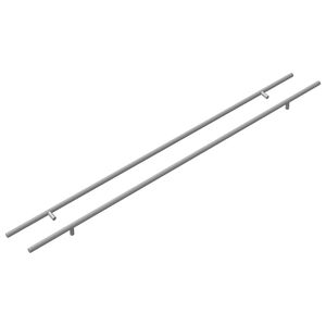 vidaXL Rukov&auml;ť skrine 2 ks Strieborn&aacute; 900 mm Nerezov&aacute; oceľ