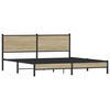 vidaXL Kovov&yacute; posteľn&yacute; r&aacute;m bez matraca dub sonoma 183x213 cm