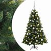 vidaXL Umel&yacute; vianočn&yacute; stromček s vianočn&yacute;mi guľami 120 cm 150 LED