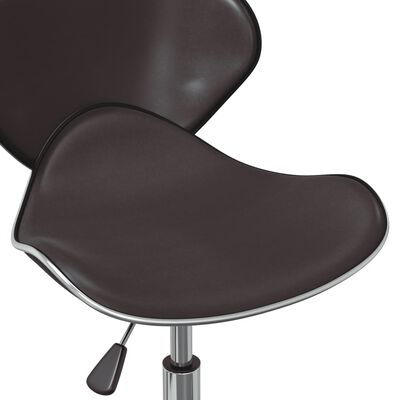vidaXL Otočné jedálenské stoličky 2 ks hnedé umelá koža