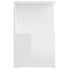 vidaXL Nočné stolíky 2 ks, lesklé biele 35x35x55 cm, kompozitné drevo