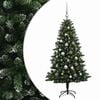 vidaXL Umel&yacute; vianočn&yacute; stromček s guľami 120 cm 150 LED Tepl&aacute; biela
