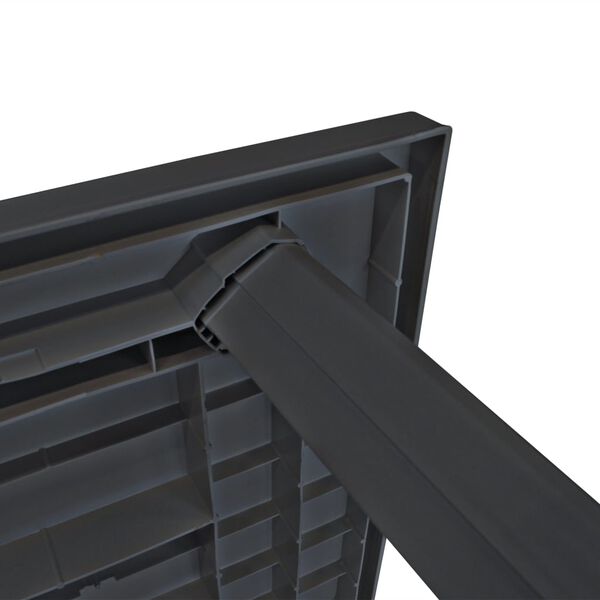 vidaXL Záhradný stôl, antracitový 126x76x72 cm, plast