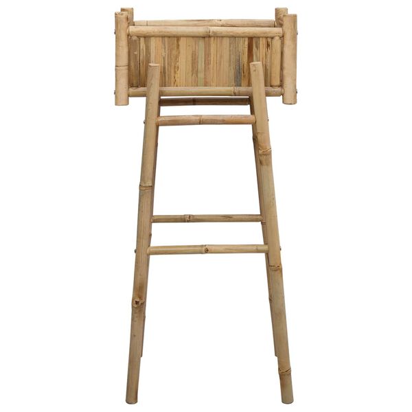 vidaXL Z&aacute;hradn&yacute; kvetin&aacute;č s držiakom Pr&iacute;rodn&aacute; 50 x 38 x 114 cm Bambus