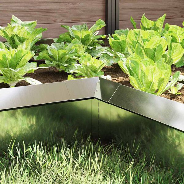 vidaXL Slim&aacute;kov&aacute; ohrada Strieborn&aacute; 10 x 10 x 25 cm Pozinkovan&aacute; oceľ