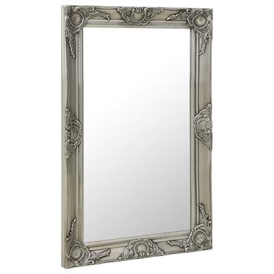 vidaXL Nástenné zrkadlo v barokovom štýle 50x80 cm strieborné
