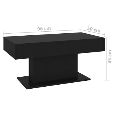 vidaXL Konferenčný stolík čierny 96x50x45 cm drevotrieska