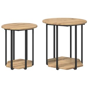 vidaXL Sada pr&iacute;ručn&yacute;ch stol&iacute;kov 2 ks Hned&aacute; 50 x 50 x 50,5 cm