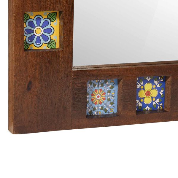 vidaXL K&uacute;peľňov&eacute; zrkadlo Orech 50 x 70 x 2,5 cm Mas&iacute;vne mango drevo