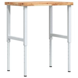 vidaXL Pracovn&yacute; st&ocirc;l 80x60x(73-99,5) cm mas&iacute;vna ak&aacute;cia obdĺžnik