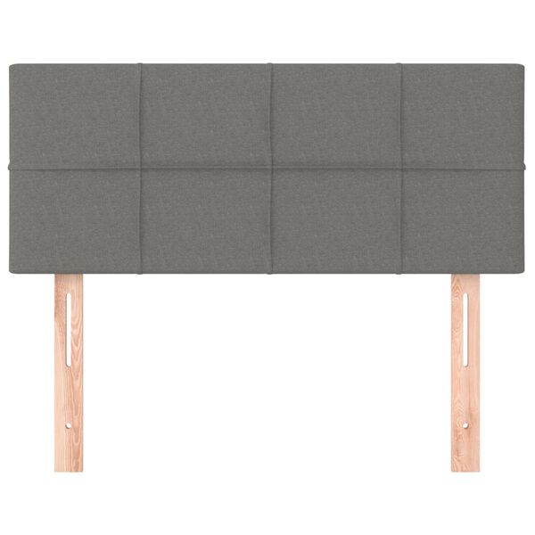 vidaXL Čelo postele tmavosivé 80x5x78/88 cm látka