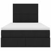 vidaXL Postel s úložným prostorem a LED svetlom Čierna 120 x 190 cm