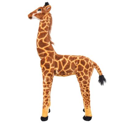 vidaXL Stojaca plyšová hračkárska žirafa, hnedo žltá XXL