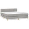 vidaXL Boxspring posteľ s matracom svetlosiv&aacute; 100x200 cm l&aacute;tka