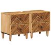 vidaXL Nočn&yacute; stol&iacute;k 2 pcs Hned&aacute; 40 x 33,5 x 46 cm Mas&iacute;vne mango drevo