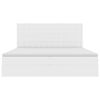 vidaXL &Uacute;ložn&aacute; posteľ s matracmi Čist&aacute; biela 200 x 200 cm Umel&aacute; koža