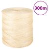 vidaXL Lano 100 % sisal 2 mm 300 m